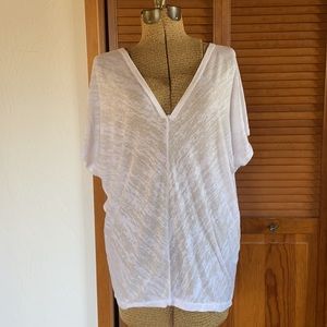 Pink Lotus | White Burnout Tissue Tee | S